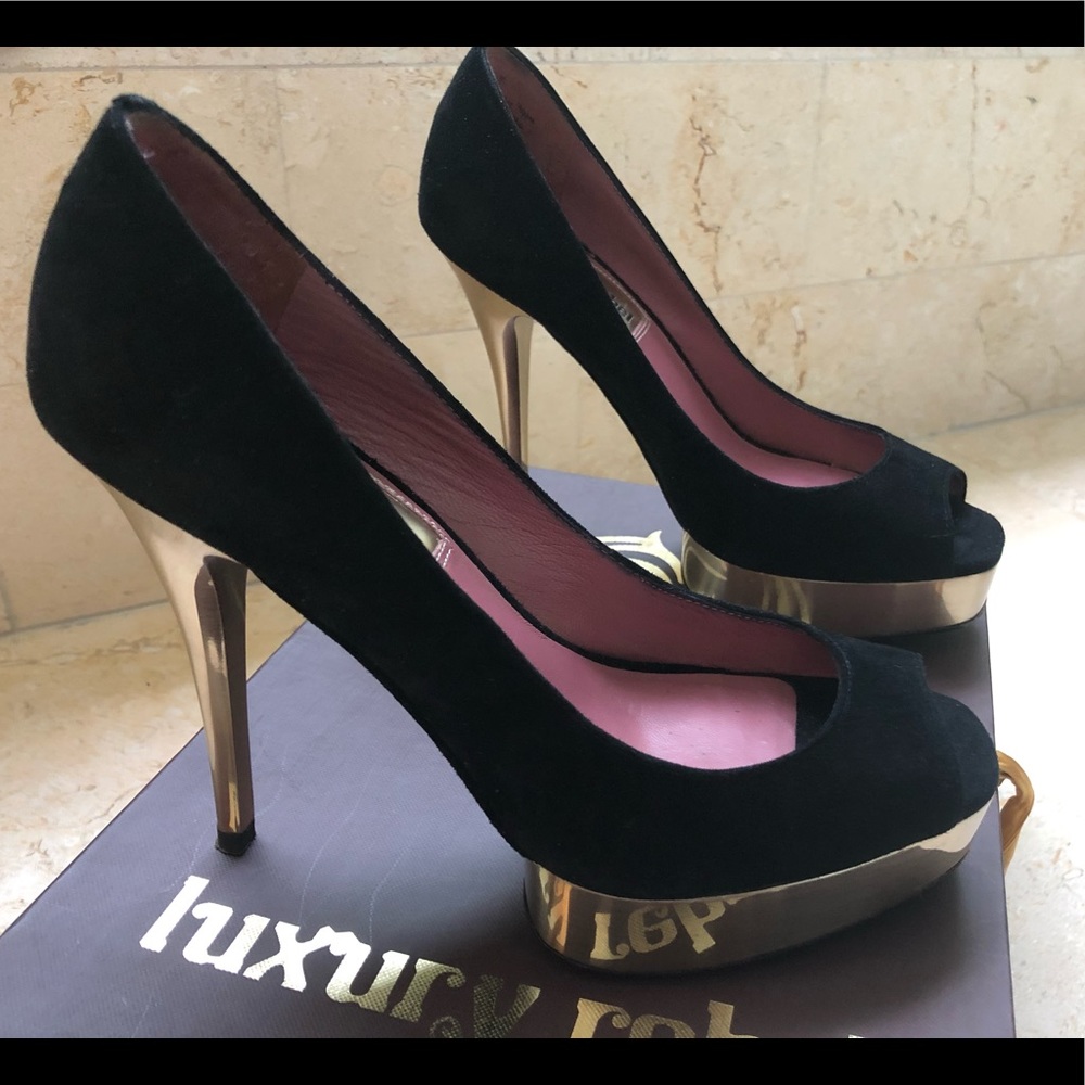 Genuine leather platform shoes